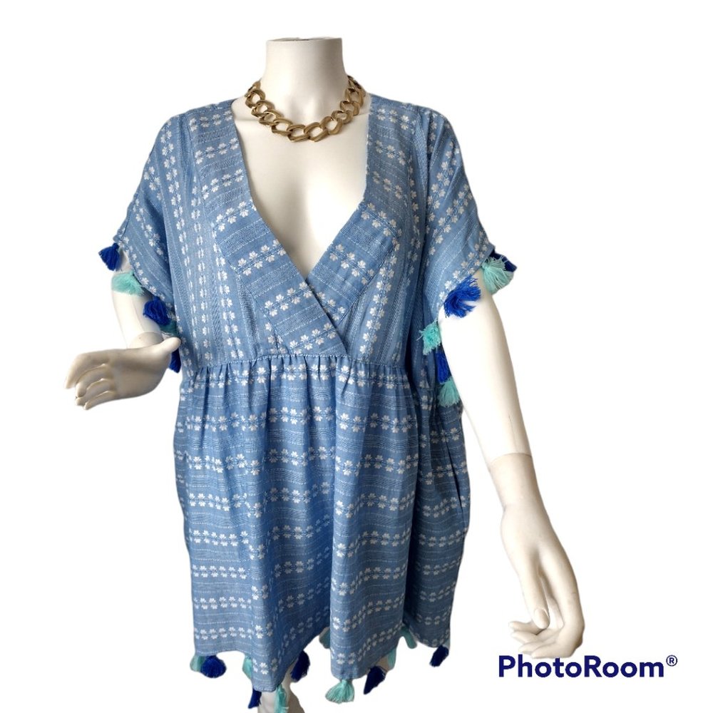 NWT Tessora Luna Tassel Swim Cover up/ Mini Dress